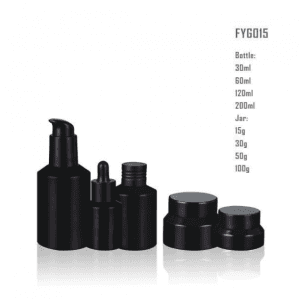 Custom Glass Cosmetic Bottles - Dark Violet Glass Bottle And Cream Jar – Uzone