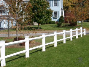 PVC vinilni stup s 2 šine i ograda FM-301 za konje, farmu i ranč