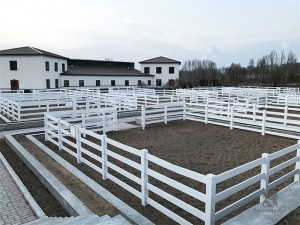 4 šine PVC vinilne stubove i šinske ograde FM-305 za ogradu, konje, farmu i ranč