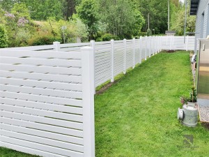 PVC horizontalna ograja FM-502 z ograjo 7/8″x3″ za vrt