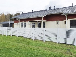 Gard orizontal PVC FM-502 cu pichet de 7/8″x3″ pentru grădină