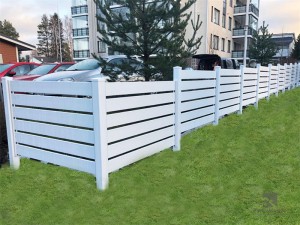 I-PVC Horizontal Picket Fence FM-502 With 7/8″x3″ Picket For Garden