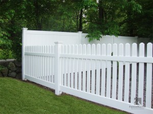PVC винилова ограда FM-401 за жилищен имот, градина