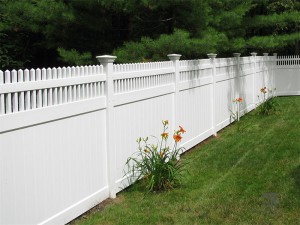 PVC Vinyl Semi Privacy Fence Mei Picket Top 6ft High x 8ft Wide