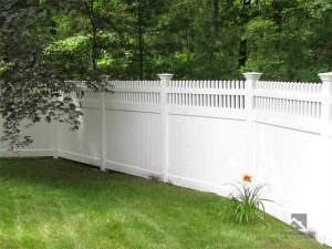 PVC Vinyl Semi Privacy Fence Mei Picket Top 6ft High x 8ft Wide