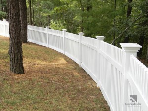 Gard din vinil PVC alb FM-404 pentru curte, gradina, case