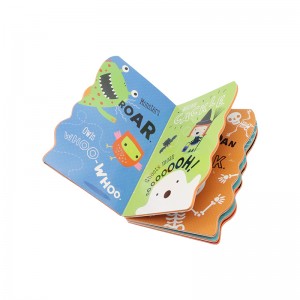 Factory custom kids board book publishing printing services children cardboard lift flap book