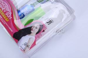 Çanta kozmetike për grim PVC të pastër të udhëtimit