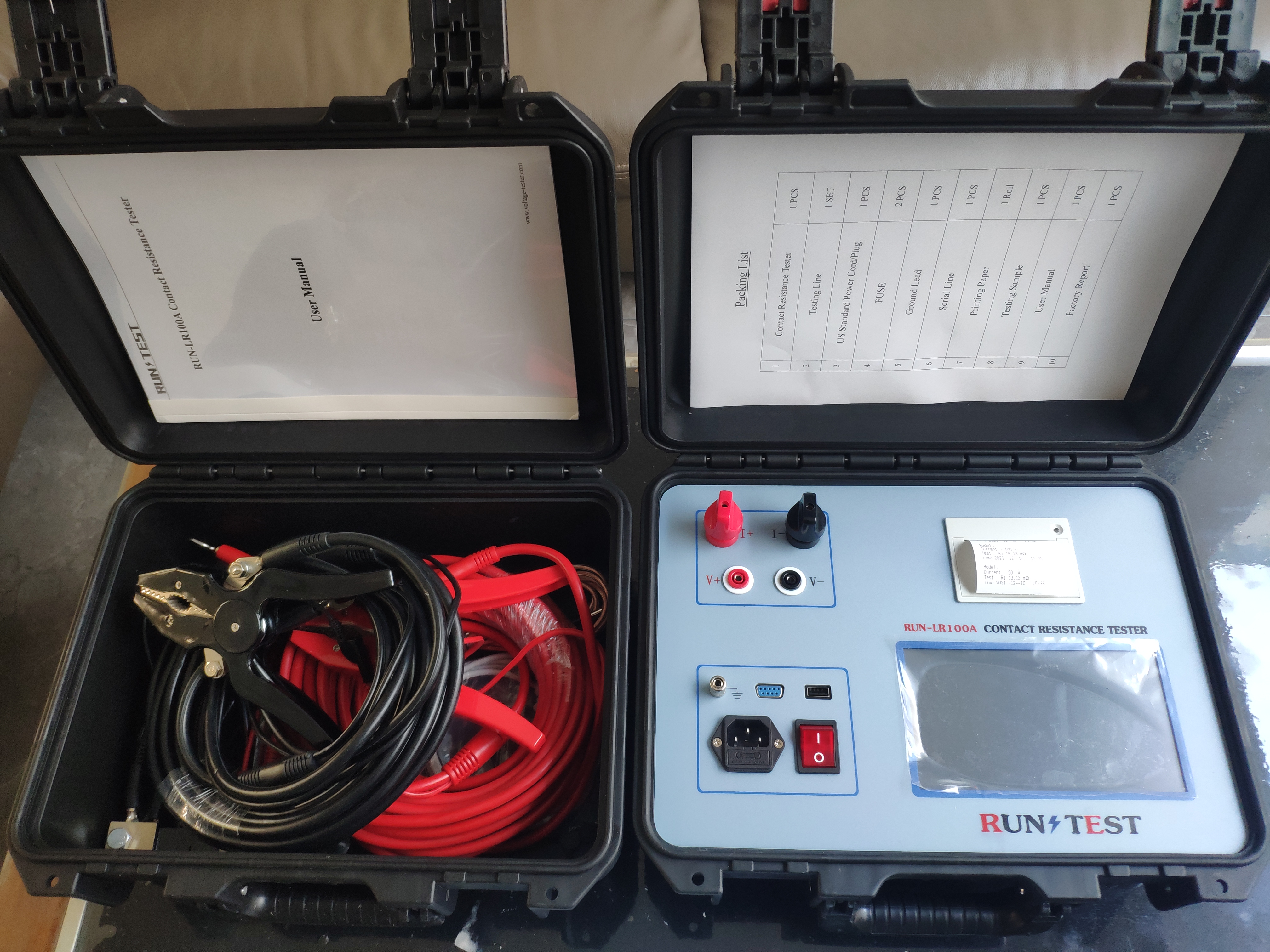 Packing for 100A contact resistance tester