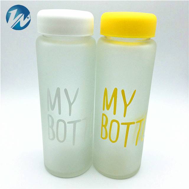 Factory made hot-sale Glass Screw Top Jar - 500ML Frosted My Bottle Sport Glass Fruit Juice Water Bottle – Wan Xuan
