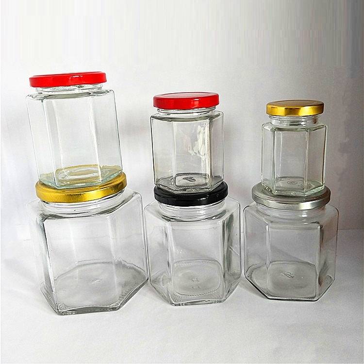 OEM manufacturer Glass Bottle Manufacturer - hexagon glass jar honey kitchen containers for food storage – Wan Xuan