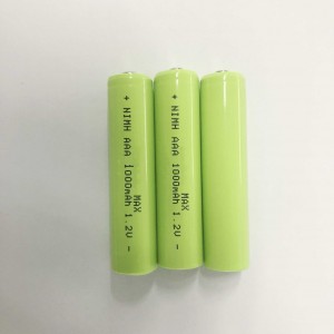Bateria recarregable AAA NiMH de 1000 mAh |Poder de Weijiang