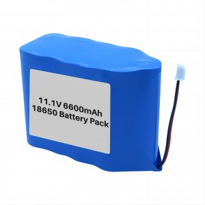 Batería de litio 11.1V 6600mAh 18650 para dispositivos médicos