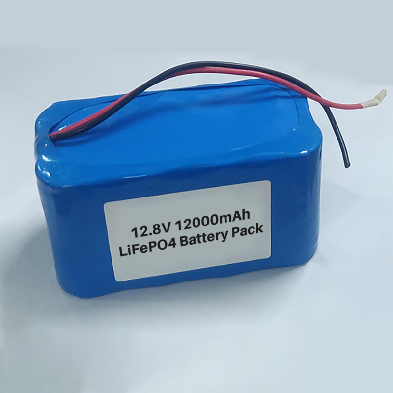12,8 V 12 Ah LiFePO4 akumulatoru komplekts zivju meklētājam, mazam UPS, bērnu automašīnai, rotaļlietām, trauksmes sistēmai utt.