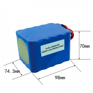 14.8V 4400mAh 18650 Li-ion Battery Pack alang sa Medical Devices