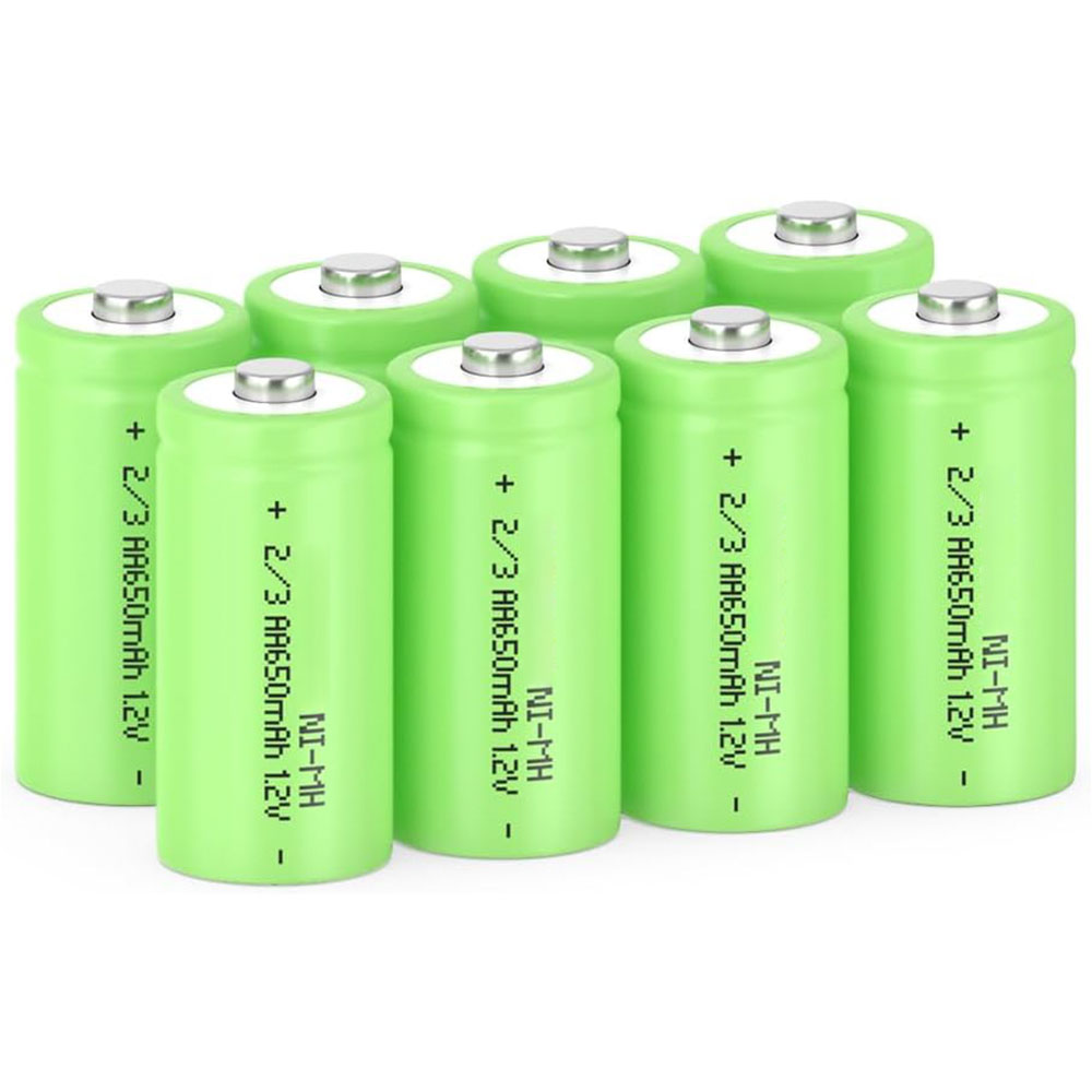 रिचार्ज करण्यायोग्य 1.2V 2/3 AA 650mah बॅटरीज NIMH बॅटरी