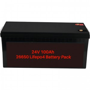 ट्रैफिक लाइट के लिए 24V 100Ah 26650 Lifepo4 बैटरी पैक