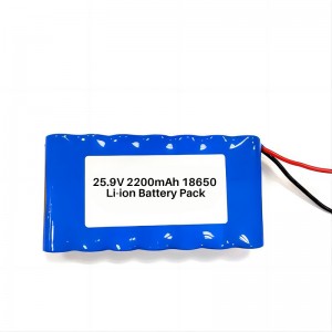 25,9V 2200mAh 18650 Li-ion batteripakke
