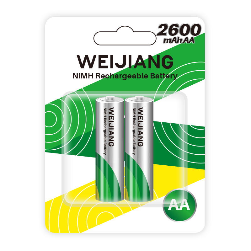 Batería recargable AA NiMH de 2600 mAh |Poder de Weijiang
