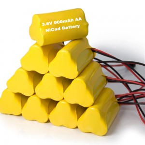 3.6V 900mAh Ni-Cd Noutausgang Light Batterie