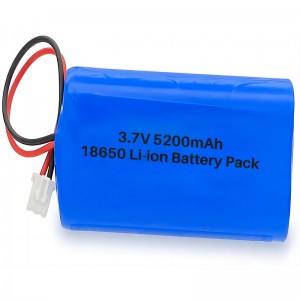 3.7V 5200mAh 18650 Li-ion Battery Pack mo Ta'otoga Malamalama