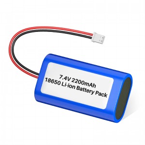 Bateria de íon-lítio 7,4V 2200mAh 18650 para iluminação industrial
