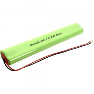 Батерија со светло за излез за итни случаи од 9,6 v 700 mAh Ni-CD