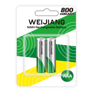 800 mAh AAA NiMH įkraunama baterija 1,2 V |Weijiang galia