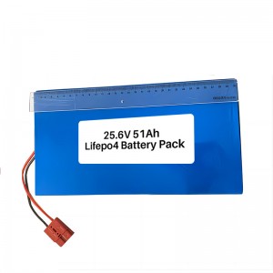 25,6V 51Ah Lifepo4 батериски пакет за светла