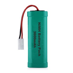 7.2V 3600mAh rechargeable 6-selil NiMH RC batri pake