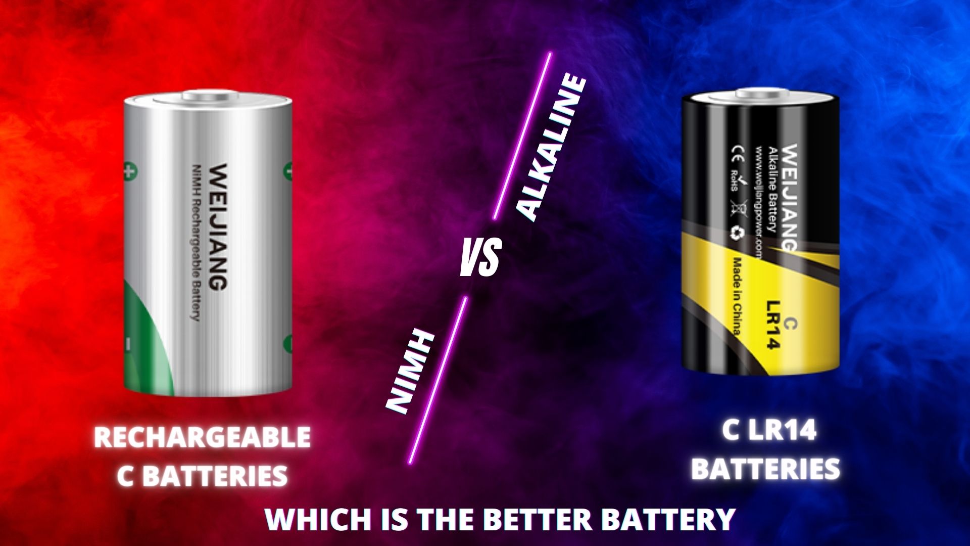 Rechargeable C Batteries vs. Alkaline C LR14 Batteries: Which is the Best C Battery for Your Business? | WEIJIANG