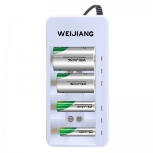 Hot New Products Battery Charger Lithium Ion - 6-slot AA, AAA, 9V, C, D All-in-One Charger – Weijiang