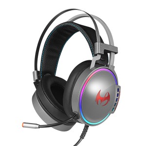 Wired Gaming Headset Wholesale Dynamic RGB Light Over-Ear Wired PC Headset|Wellyp