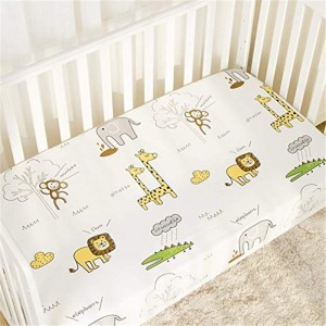Baby Crib Sheets Baby & Toddler Mattress Cover Set, Elephant/Stars/Clouds