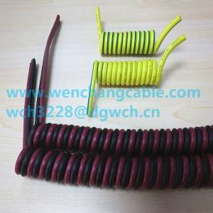 UL21119 LSZH 2C-10C Coiled Cable Spiral Cable Spring Cable