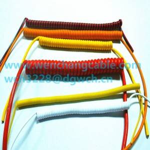 UL21139 PUR Shielded Coiled Cable Spiral Cable temperature 60℃ Rated voltage 300Volts
