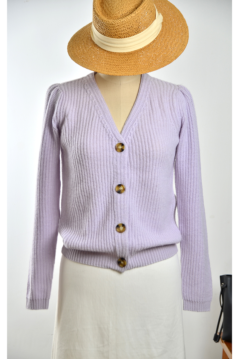 ALOSIA SS23 90% WOOL- 10% CASHMERE CARDIGAN FOR WOMEN