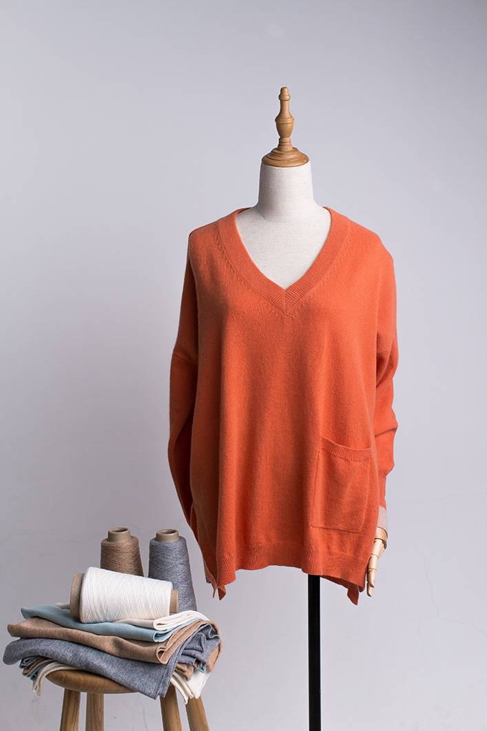 100% GOOD CASHMERE standard pullover sweater CH20150 with pocket