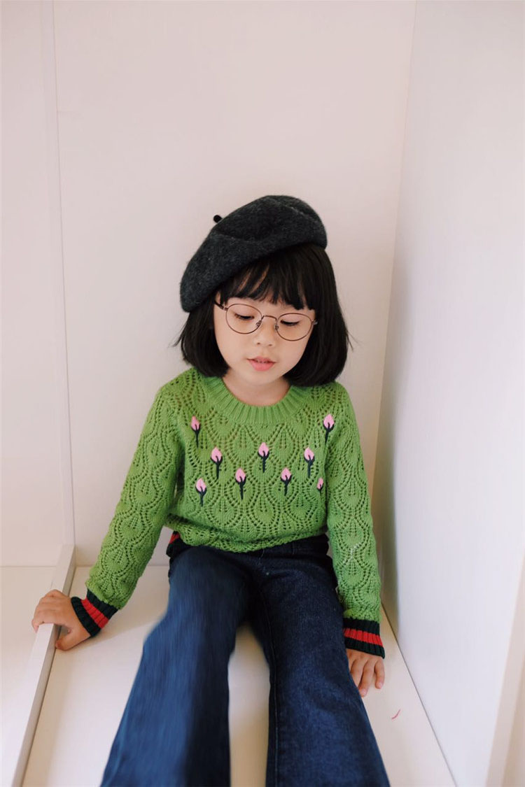 China factory kids cashmere crew neck pullover CH20K001