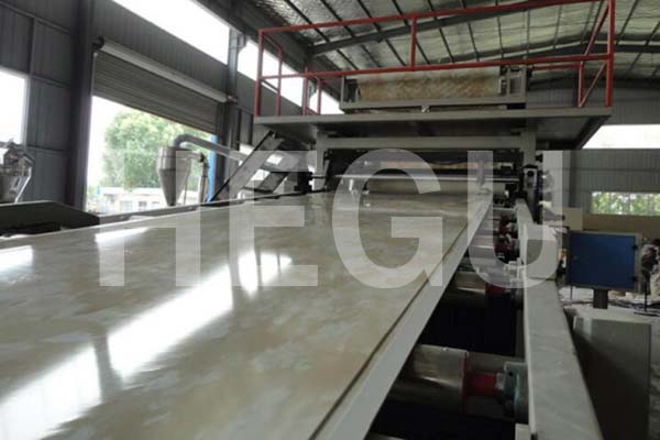 Factory making Pe Single Wall Corrugated Pipe Making Machine - PVC sheet machine  PVC marble sheet extrusion machine – WOOD-PLASTIC