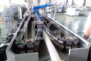 High Quality Automatic Wood Plastic Pvc Pe Corrugated Pipe Composite Profile Extrusion Line Making Machine