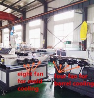 High Quality Automatic Wood Plastic Pvc Pe Corrugated Pipe Composite Profile Extrusion Line Making Machine