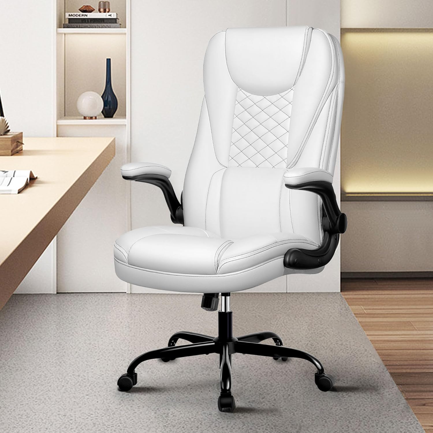 Big and Tall Office Chair Executive Office Chair Ergonomic Leather Chair