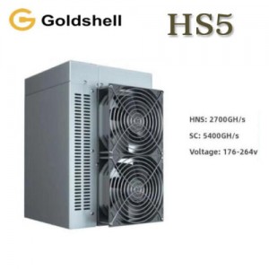 Goldshell HS5 HNS 5000GH a SC 2700GH Hashrate Asic glöwr