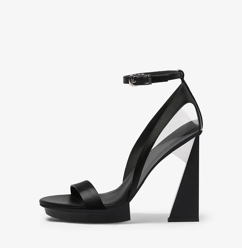OEM/ODM Factory Classical New Fashion Luxury Comfortable Original Rivet Sheepskin Ladies Summer Heel Sandals