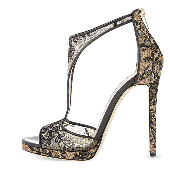 2022 HOT FASHION LACE HIGH HEEL SANDALS