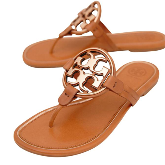 TORY BURCH Miller kožne tanga sandale Najbolja replika Tory Burch dizajnerskih cipela najbolje kvalitete