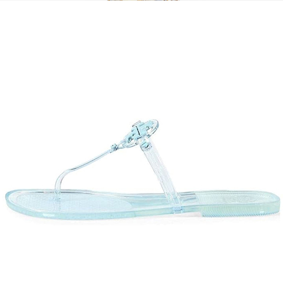 Tory Burch şeffaf terlik sandaletler üzerinde slayt en iyi kopya Tory Burch tasarım ayakkabıları en iyi kalite