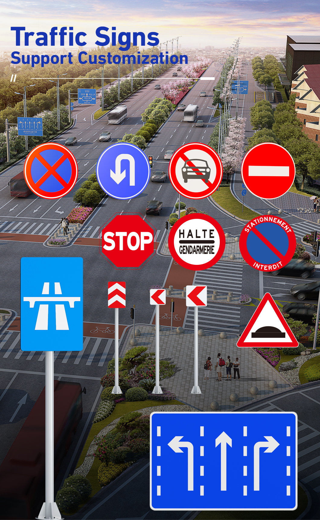 4 prometna znaka podržavaju prilagodbu