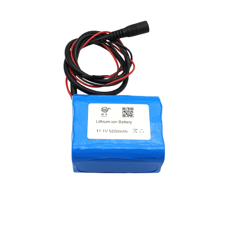 11.1V Cylindrical lithium battery, 18650 5200mAh for medical device